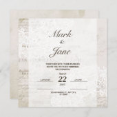 Antiek  thema huwelijksuitnodiging save the date (Voorkant / Achterkant)