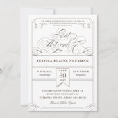 Antiek Ticket  Bat Mitzvah Kaart (Voorkant)
