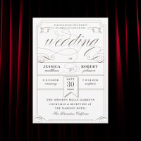 Antiek Ticket Vintage Bruiloft