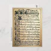 Antiek Tien Geboden kaart (Voorkant / Achterkant)