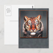 Antiek tijgerkunst uit China op kaarten (Voorkant / Achterkant)