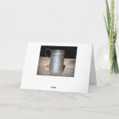 Antiek Tin Cups Happy Birthday Kaart (Achterkant)