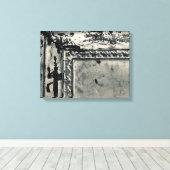 Antiek Tin Tegel Foto van Canvas Wall Art (Insitu (Houten vloer))