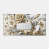 Antiek Tinge Yellow Floral Perfection Bureaumat (Keyboard & Muis)