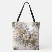 Antiek Tinge Yellow Floral Perfection Tote Bag (Achterkant)
