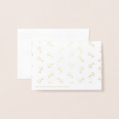 Antiek toetsen Print Pattern Retro Art Design Zwar Folie Kaarten (Met envelop)