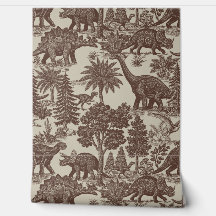 Antiek toilepatroon met dinosauriërs