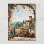 Antiek Toscane Romantisch Olieverfschilderij Reisk Briefkaart (Voorkant)