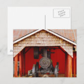 Antiek tracter met stoomaandrijving briefkaart (Voorkant / Achterkant)