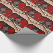 Antiek tracter met stoomaandrijving cadeaupapier (Hoek)