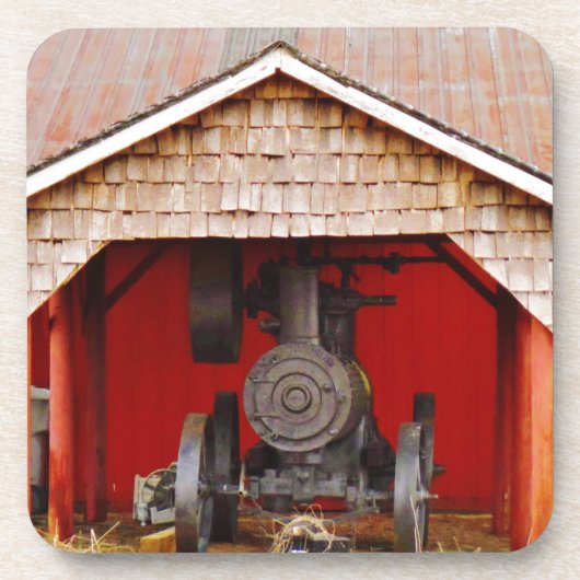 Antiek tracter met stoomaandrijving drankjes onderzetter (Voorkant)