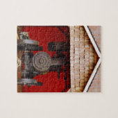 Antiek tracter met stoomaandrijving legpuzzel (Horizontaal)