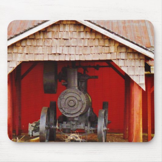 Antiek tracter met stoomaandrijving muismat (Voorkant)