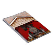 Antiek tracter met stoomaandrijving notitieboek (Rechterzijde)