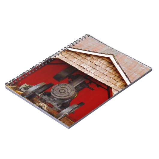 Antiek tracter met stoomaandrijving notitieboek (Linkerzijde)