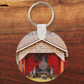 Antiek tracter met stoomaandrijving sleutelhanger (Voorkant)