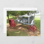 Antiek tractor briefkaart (Voorkant / Achterkant)