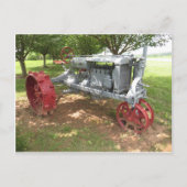 Antiek tractor briefkaart (Voorkant)
