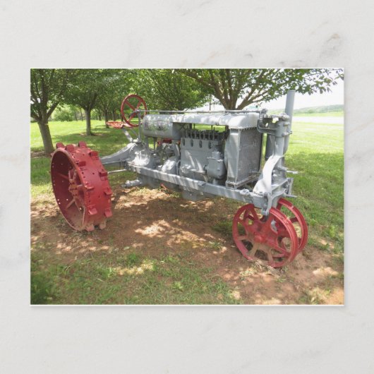 Antiek tractor briefkaart (Voorkant)