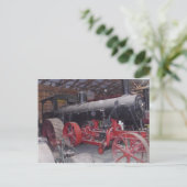 Antiek tractor briefkaart (Staand voorkant)