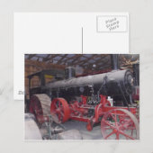 Antiek tractor briefkaart (Voorkant / Achterkant)