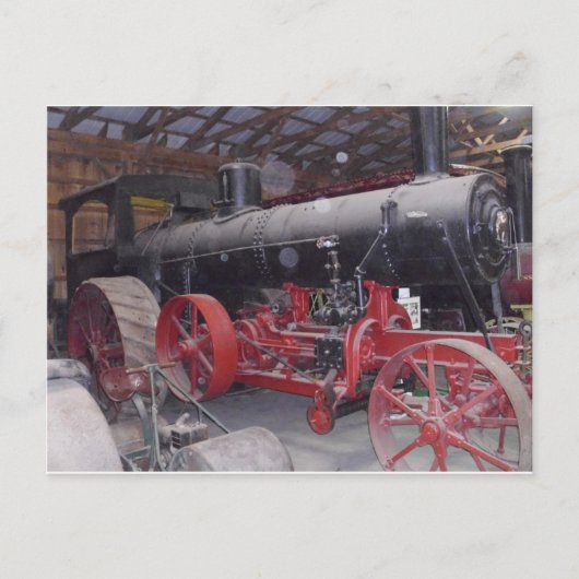 Antiek tractor briefkaart (Voorkant)