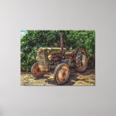 Antiek tractor canvas afdruk (Voorkant)