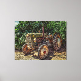 Antiek tractor canvas afdruk