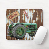 Antiek tractor gegolfde tin Muismat (Met muis)
