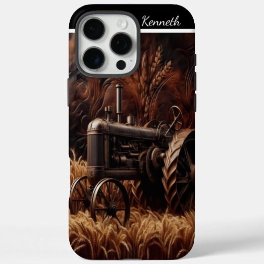Antiek Tractor in Tarweveld Case-Mate iPhone Case (Achterkant)