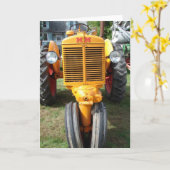 Antiek tractor kaart (Gele Bloem)