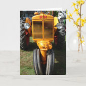 Antiek tractor kaart (Gele Bloem)