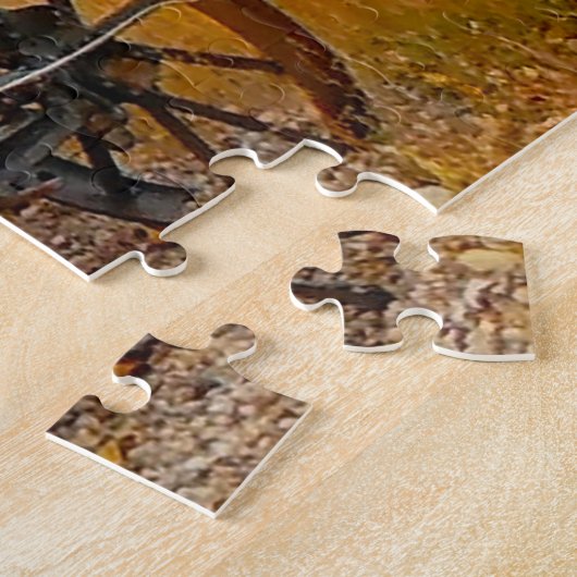 Antiek tractor South Dakota. kerstcadeautjes Legpuzzel (Zijkant)