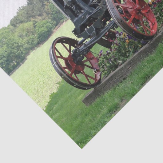 Antiek tractor tissuepapier (Detail)