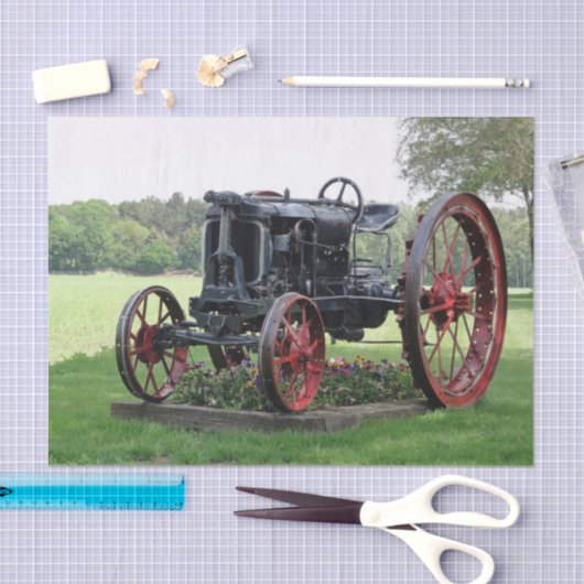 Antiek tractor tissuepapier (Craft)