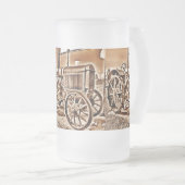 Antiek tractorapparatuur voor Boerderij Classic Se Matglas Bierpul (Voorkant rechts)