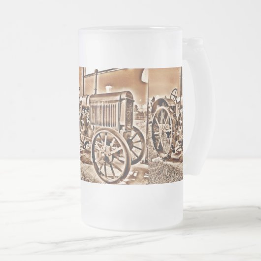 Antiek tractorapparatuur voor Boerderij Classic Se Matglas Bierpul (Voorkant rechts)