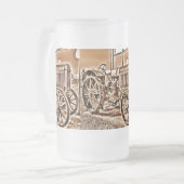 Antiek tractorapparatuur voor Boerderij Classic Se Matglas Bierpul (Voorkant links)