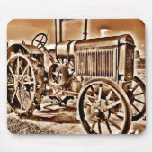 Antiek tractorapparatuur voor Boerderij Classic Se Muismat (Voorkant)