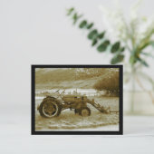 Antiek tractorBriefkaart Briefkaart (Staand voorkant)