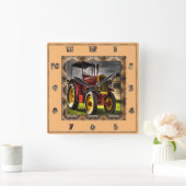 Antiek tractorklok vierkante klok (Huis)