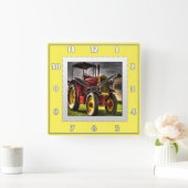 Antiek tractorklok vierkante klok (Huis)