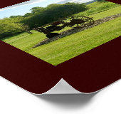 Antiek tractorPoster Poster (Hoek)