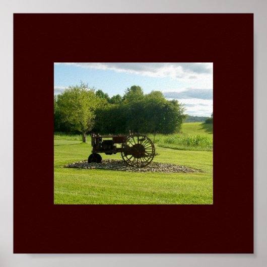 Antiek tractorPoster Poster (Voorkant)