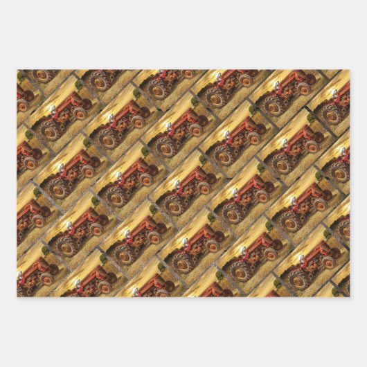 Antiek tractorset Inpakpapier Vel (Voorkant 3)