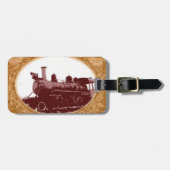 Antiek train Bag Label Bagagelabel (Voorkant horizontaal)