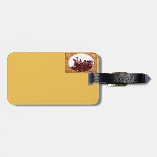 Antiek train Bag Label Bagagelabel (Achterkant horizontaal)