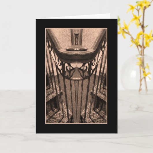 Antiek trap Abstracte Kaart (Gele Bloem)