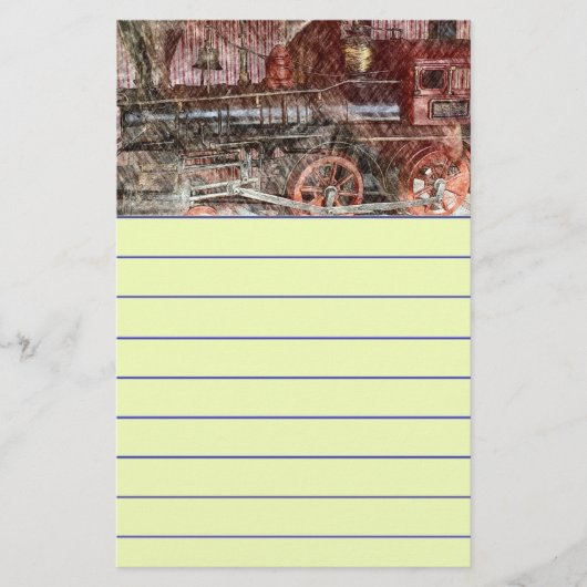Antiek trein briefpapier (Voorkant)