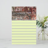 Antiek trein briefpapier (Staand voorkant)